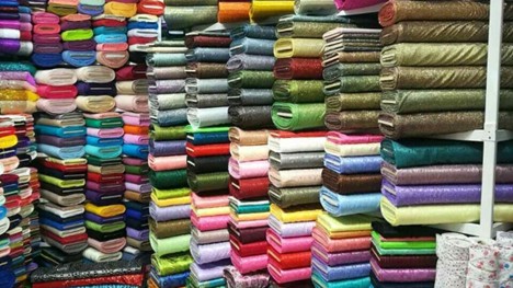 پارچه فروشی های خیابان فلسطین