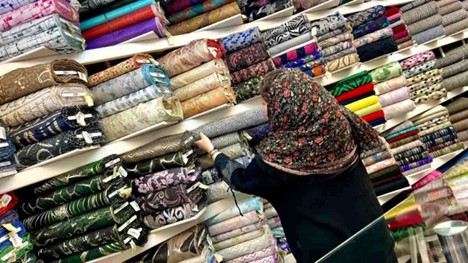 پارچه فروشی های خیابان گاندی