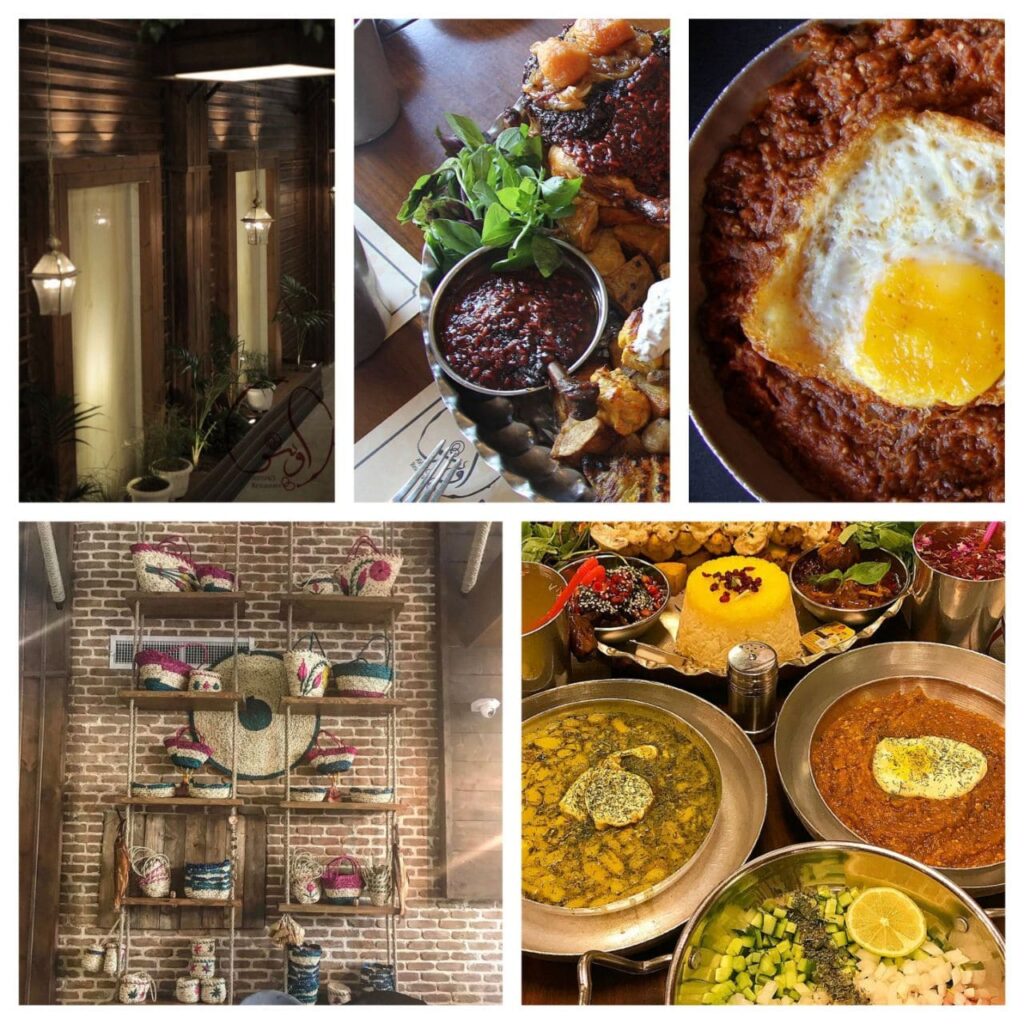 رستوران گیلکی آویشو رستوران خوب شرق تهران