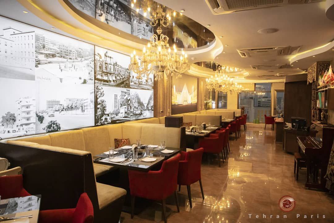 فضای شیک رستوران تهران پاریس