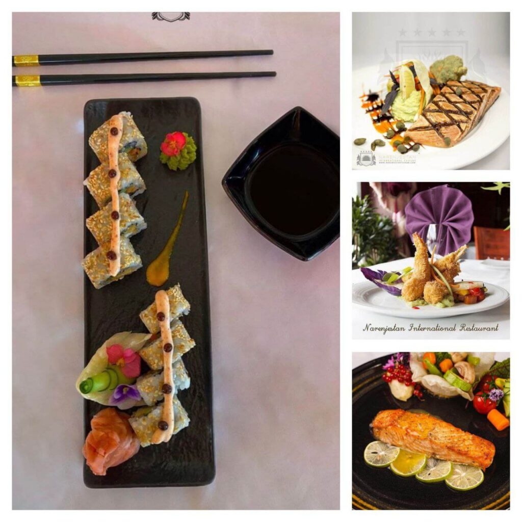 رستوران نارنجستان با غذای با کبفیت دریایی