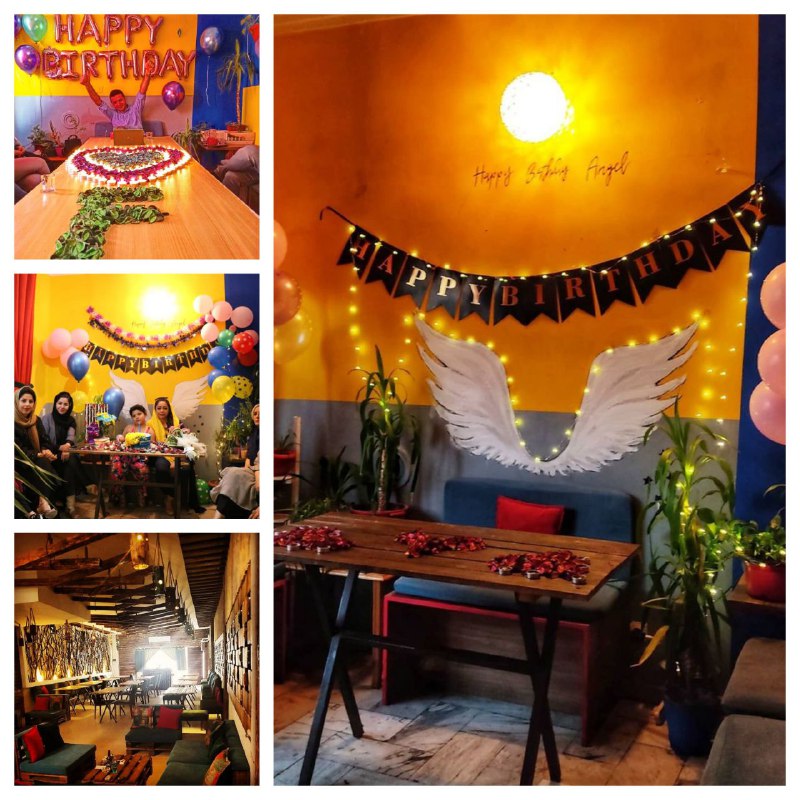 کافه‌ی تراس دار جهت برگزاری تولد