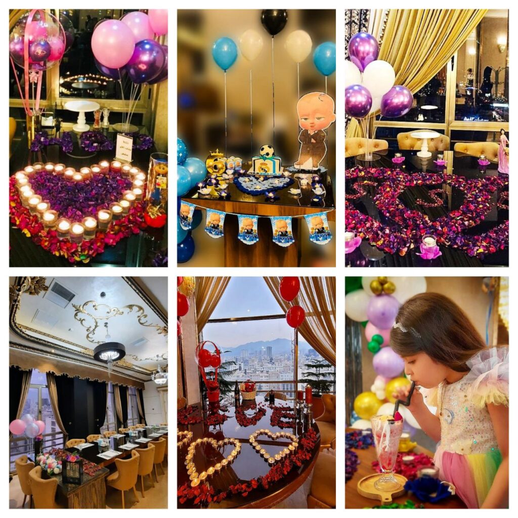 رستوران تهران بین با منظره‌ی بی‌نظیر برای جشن تولد