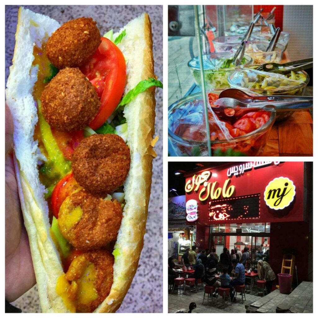 فلافل مامان جون با شعبههای متعدد در تهران