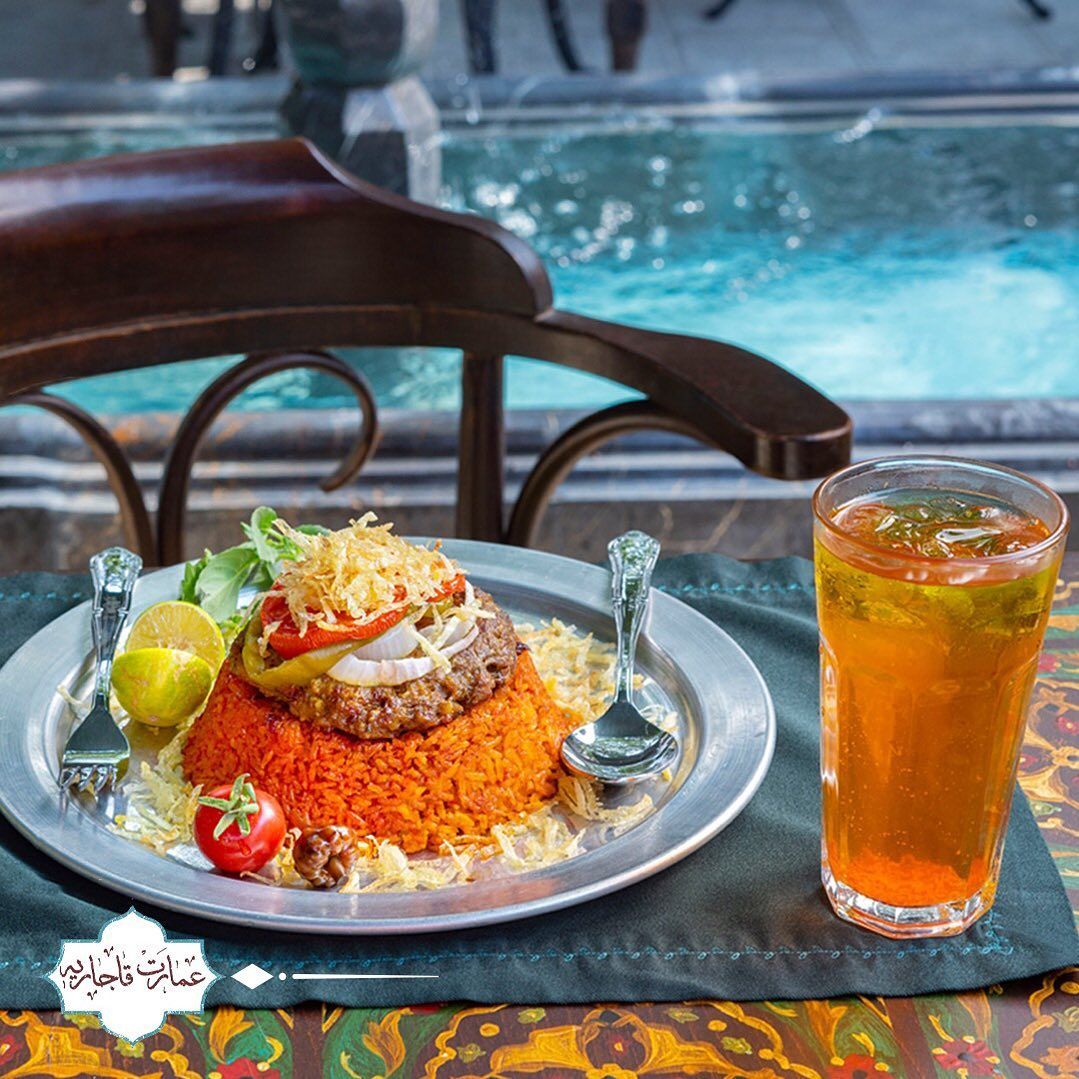 منوی غذای ایرانی رستوران عمارت قاجاریه