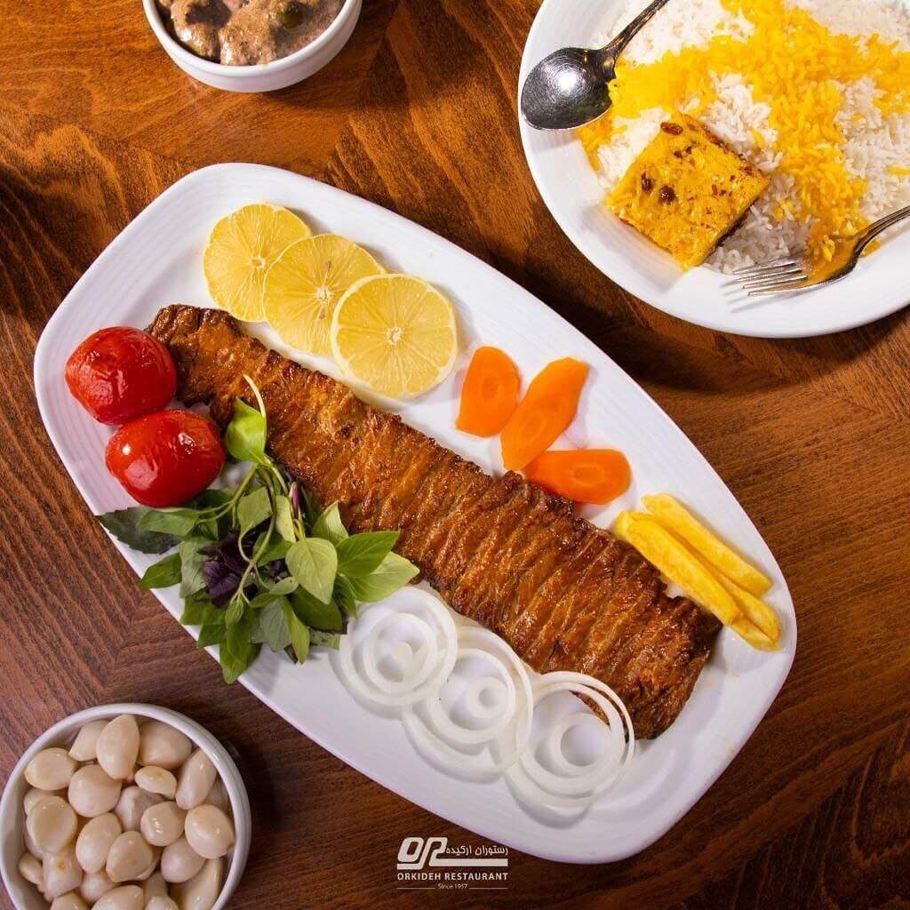 رستوران ارکیده با کباب برگ مخصوص در تهران