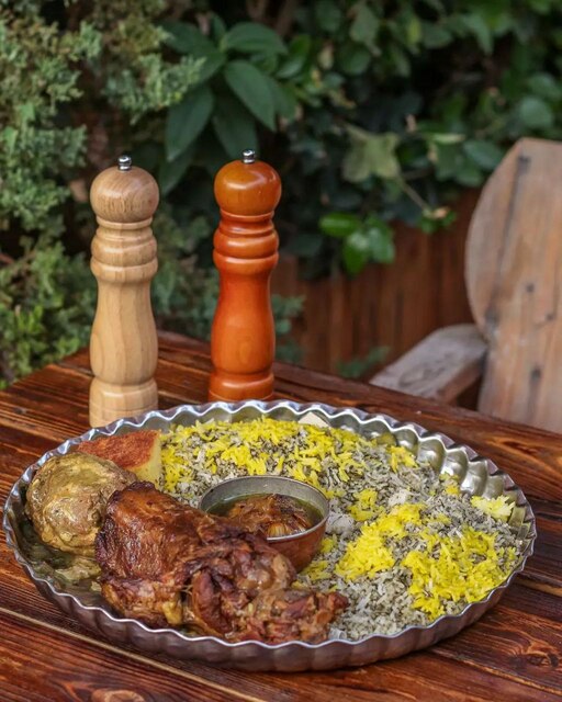 باقالی پلو با ماهیچه رستوران جیلاردینو