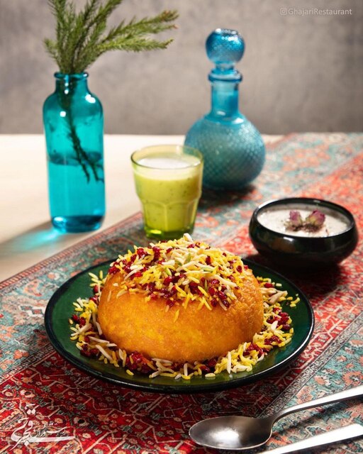 تهچین قالبی محبوب رستوران قجری