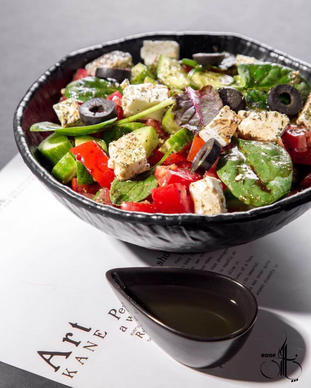 سالاد یونانی رستوران پاگانی پاسداران