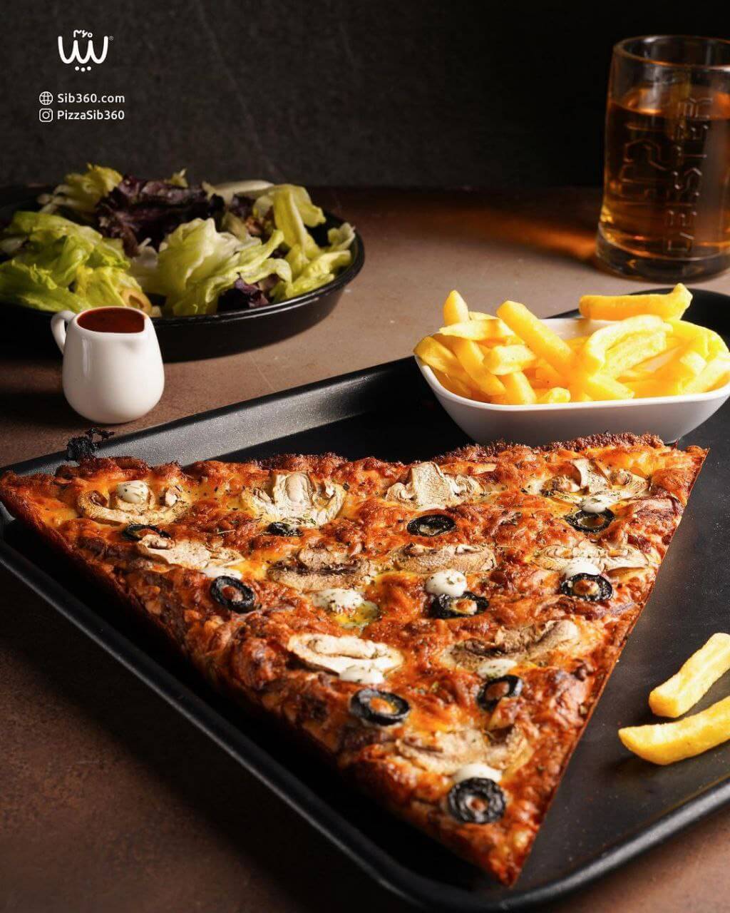 پیتزا آمریکایی فست فود سیب360 شعبه ستارخان