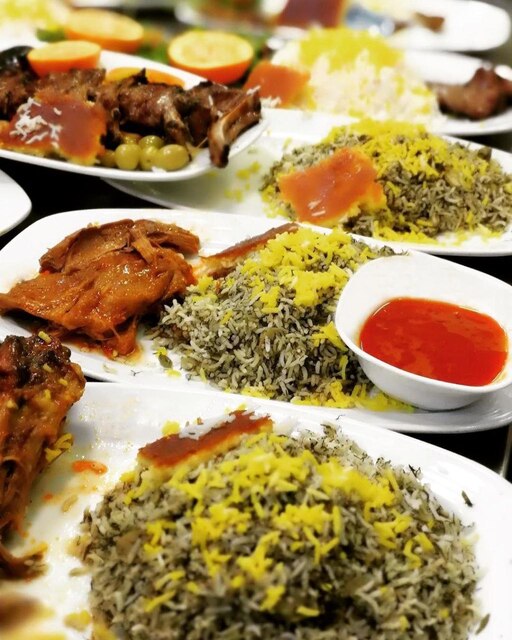 بهترین باقالی پلو با ماهیچه تهران در هانی پارسه