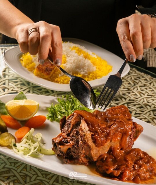 چلو ماهیچه رستوران ارکیده