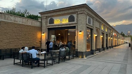 فضای بیرونی کافه بیکری ب ن