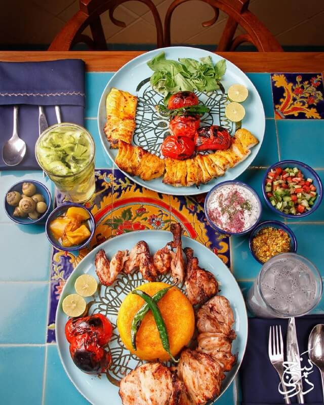 شیشلیک و جوجه‌کباب پنج‌دری از رستوران های آ اس پ