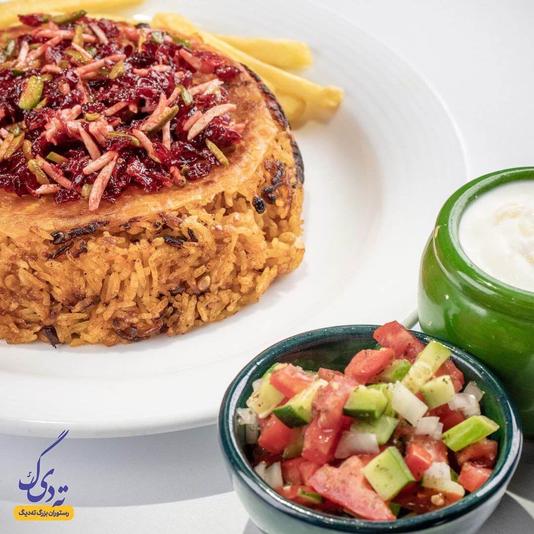 ته‌چین مرغ رستوران ته‌دیگ در فهرست رستوران آ اس پ تهران