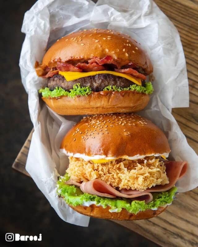 برگرهای خوش‌طغم باروژ در خیابان مطهری