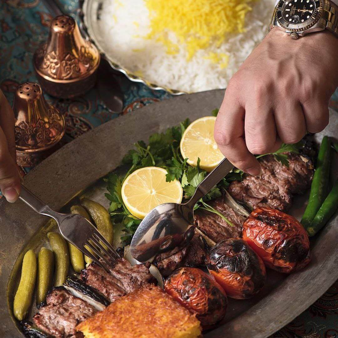 کباب برگ معروف رستوران نایب فرشته