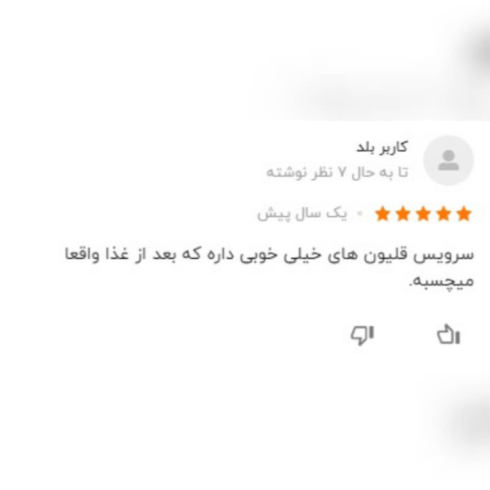 نظرات کاربران بلد راجع به رستوران طبیعت