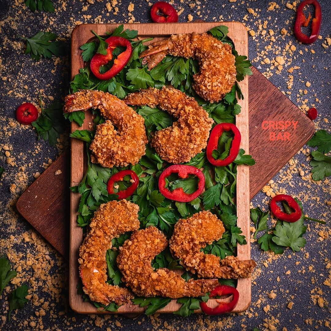 میگو سوخاری در کریسپی بار ونک پارک