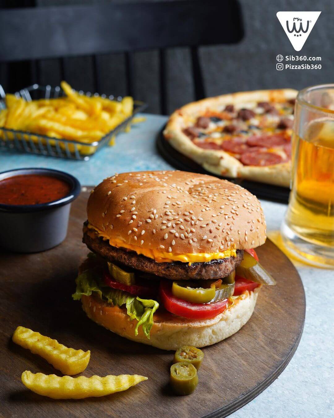 برگر سیب 360، فست فود ونک پارک