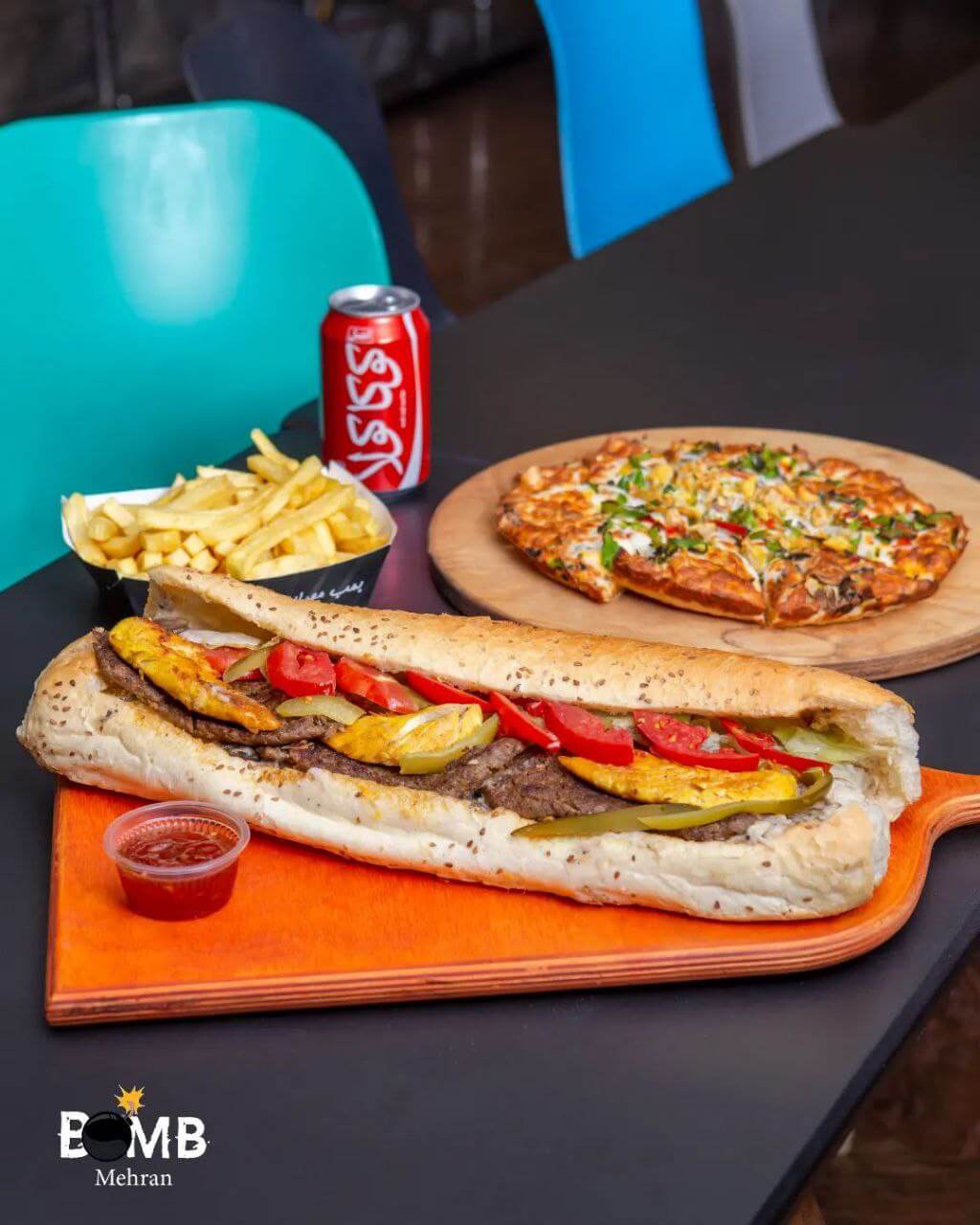ساندویچهای بمبی فست فود بمب مهران