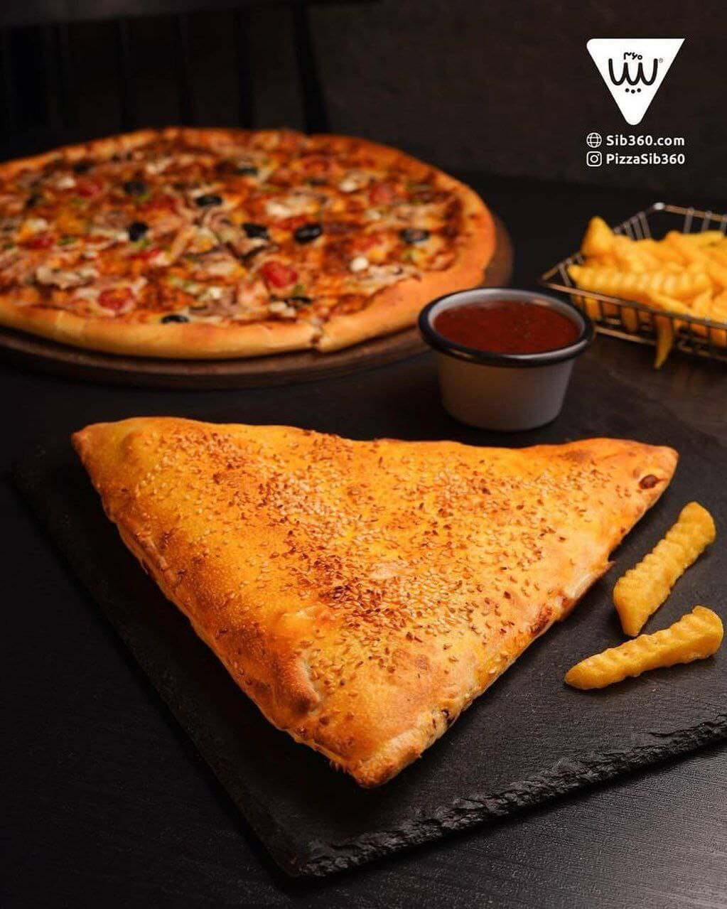 انواع پیتزا و کالزون در فستفود رسالت