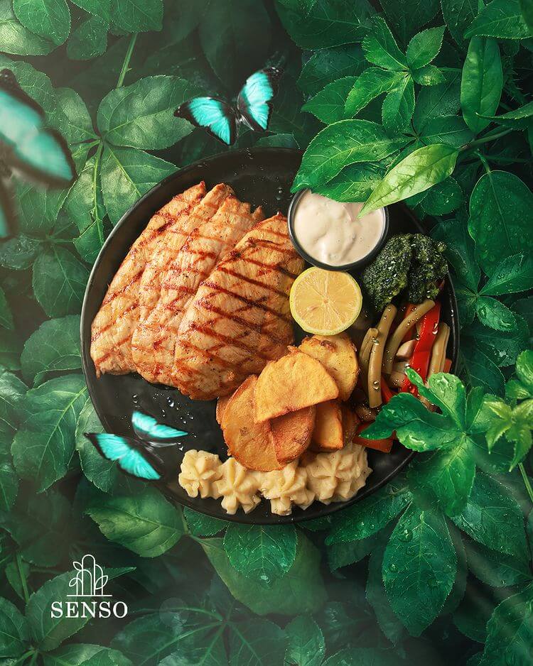 استیک مرغ رستوران سنسو