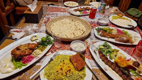 سفره غذا رستوران خوشا شیراز