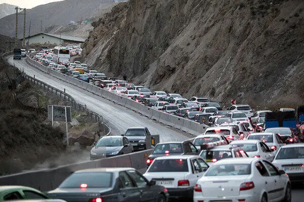 ترافیک سنگین جاده چالوس