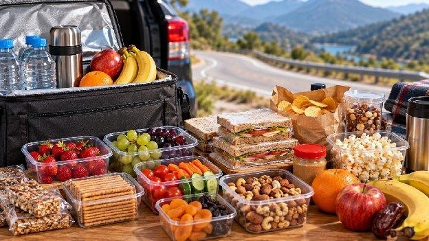 خوراکی های ضروری برای سفر جاده ای