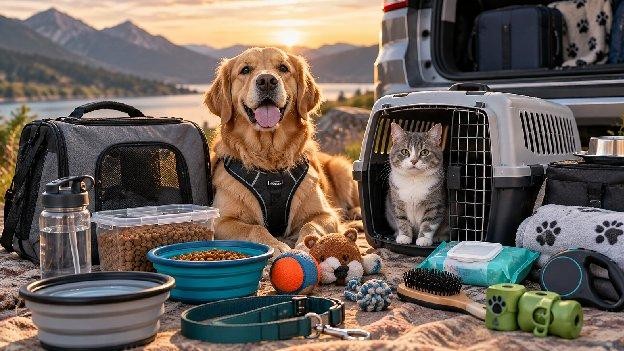 وسایل ضروری حیوانات خانگی برای سفر